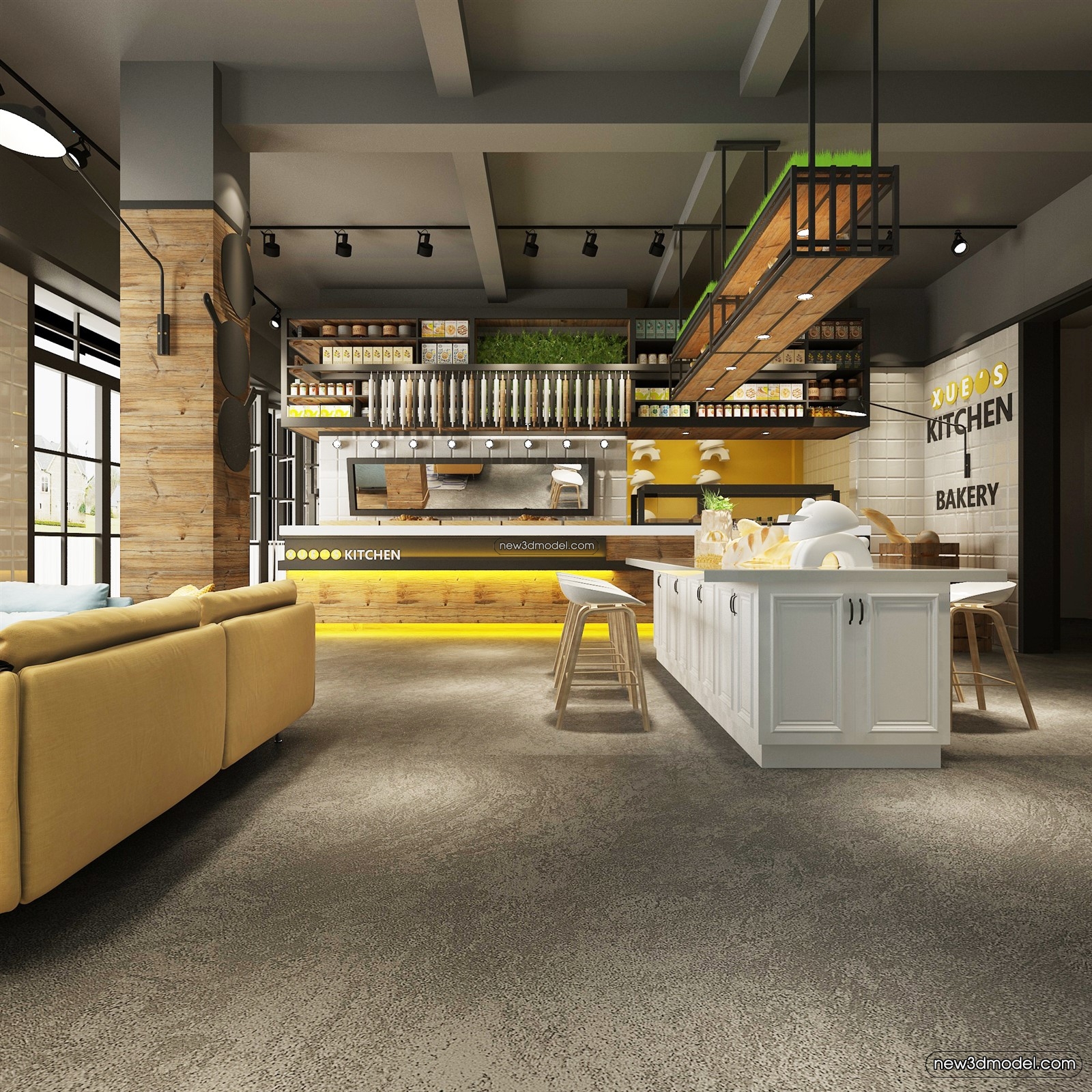 Restaurant and Fastfood 3D Scene – 3D Blocks – 219 – VRAY - thumbnail 5