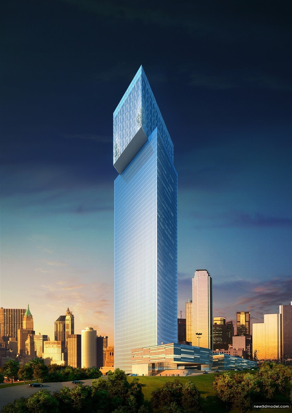 3D Models of Commercial Building – Exterior 3D Scenes – 760 – VRAY - thumbnail 3