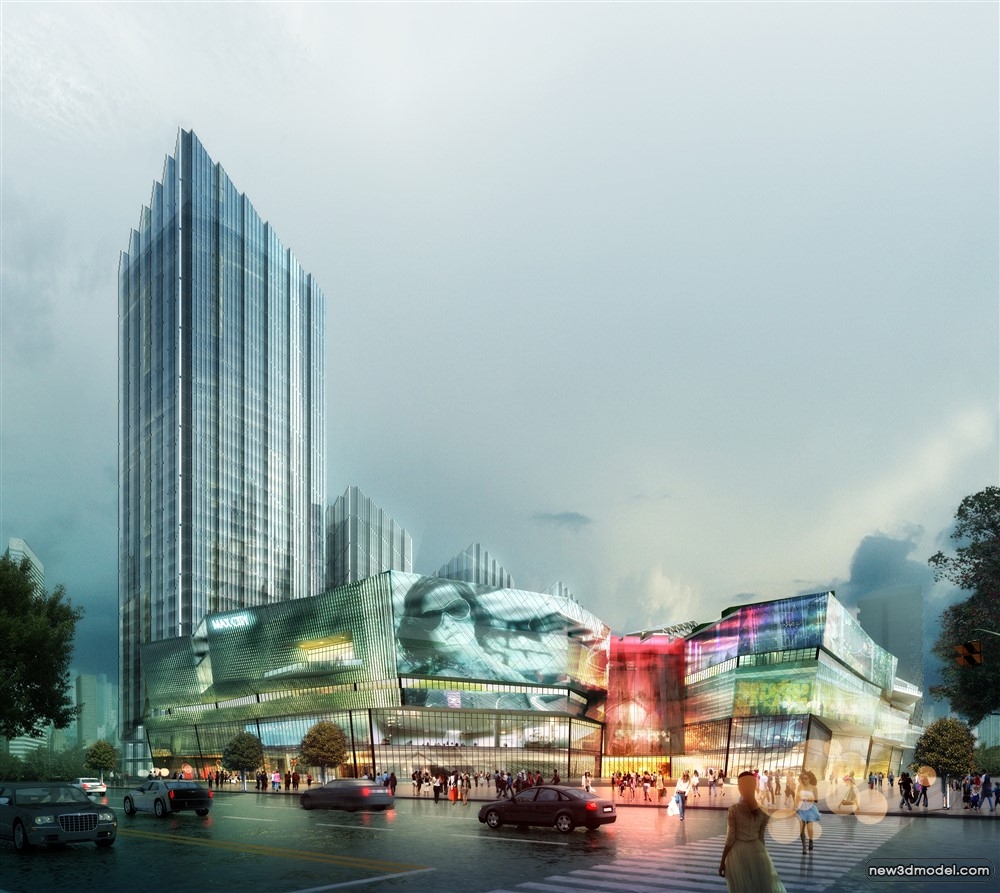 3D Models of Commercial Building – Exterior 3D Scenes – 537 – VRAY - thumbnail 3