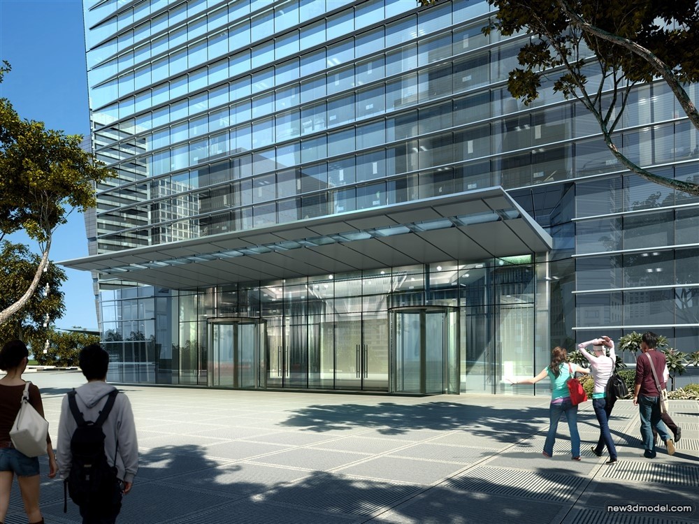 3D Models of Commercial Building – Exterior 3D Scenes – 287 – VRAY - thumbnail 3