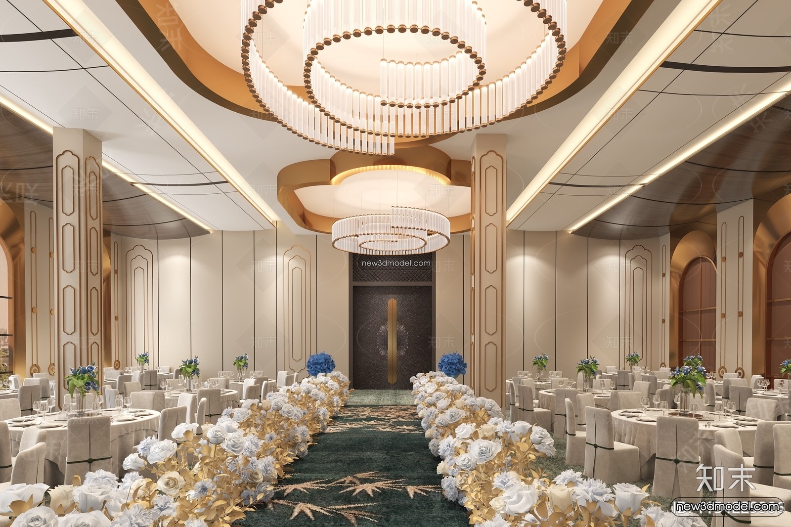 3D Model of Wedding Hall – 3D Scene – 018 – VRAY - thumbnail 2