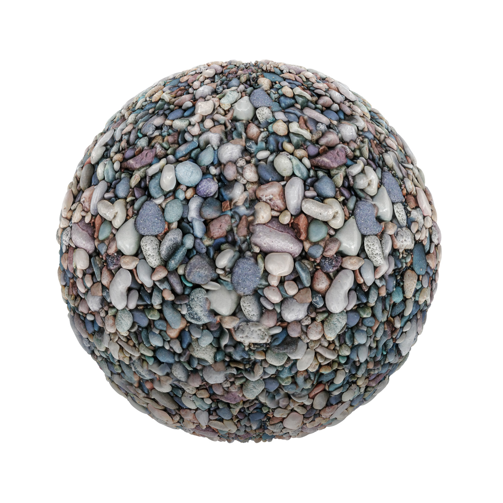 TEXTURES – STONES – CGAxis PBR Colection Vol 1 Stones – colorful pebbles - thumbnail 1