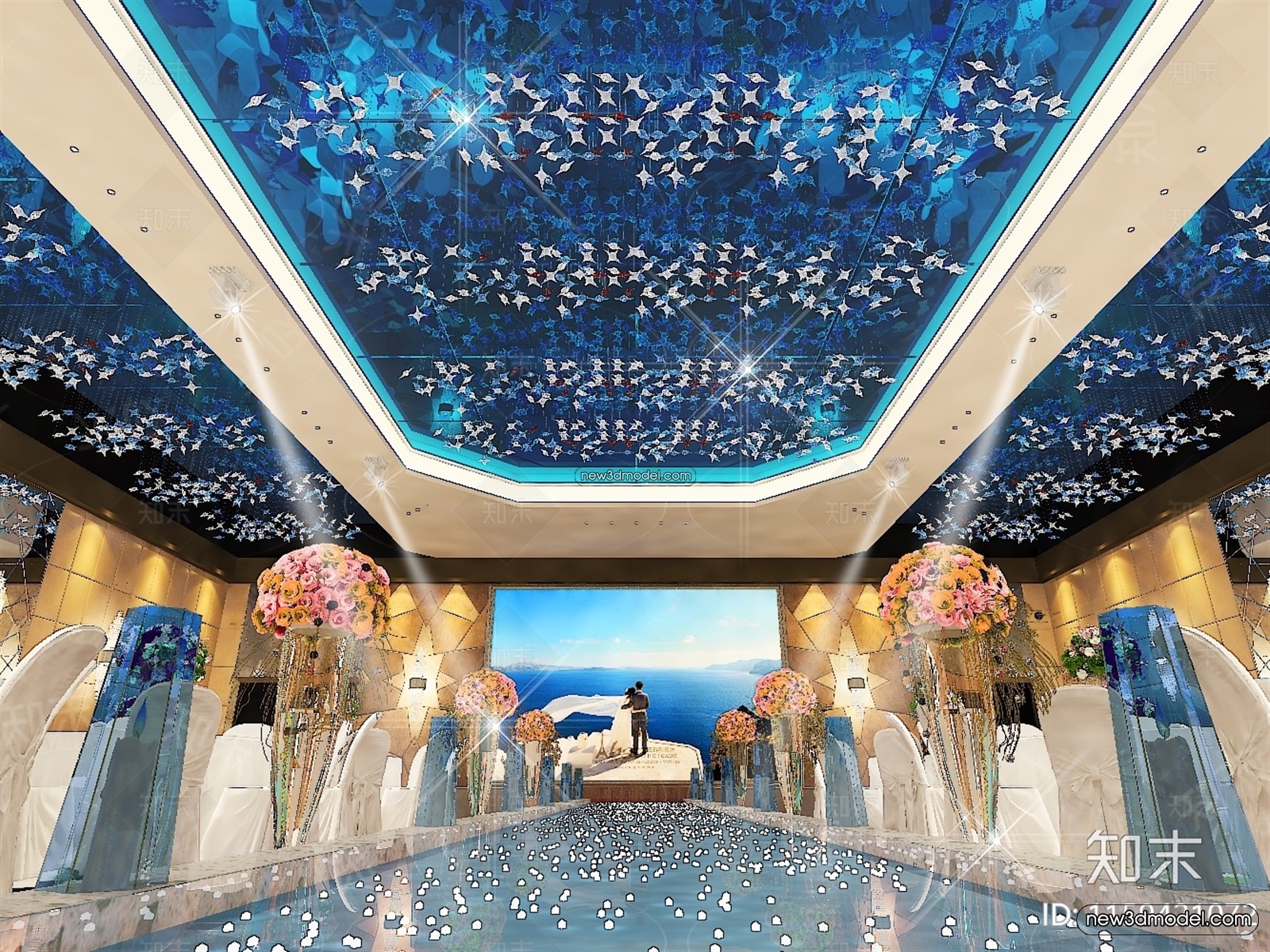 3D Model of Wedding Hall – 3D Scene – 020 – VRAY - thumbnail 2