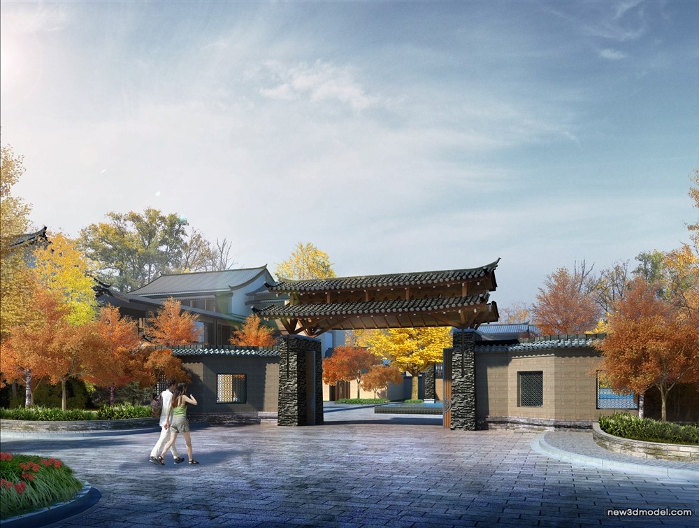 3D Models of Commercial Building – Exterior 3D Scenes – 531 – VRAY - thumbnail 3
