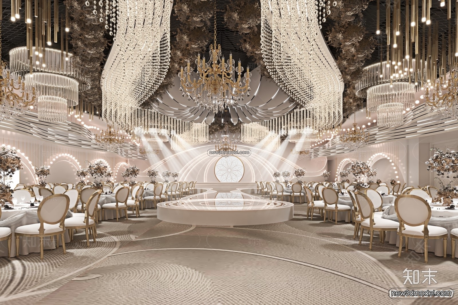 3D Model of Wedding Hall – 3D Scene – 027 – VRAY - thumbnail 3