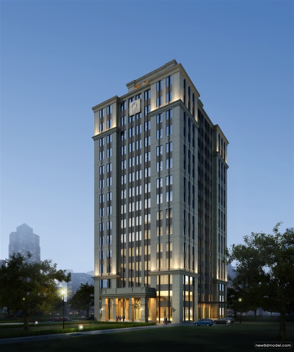 3D Models of Commercial Building – Exterior 3D Scenes – 761 – VRAY - thumbnail 2