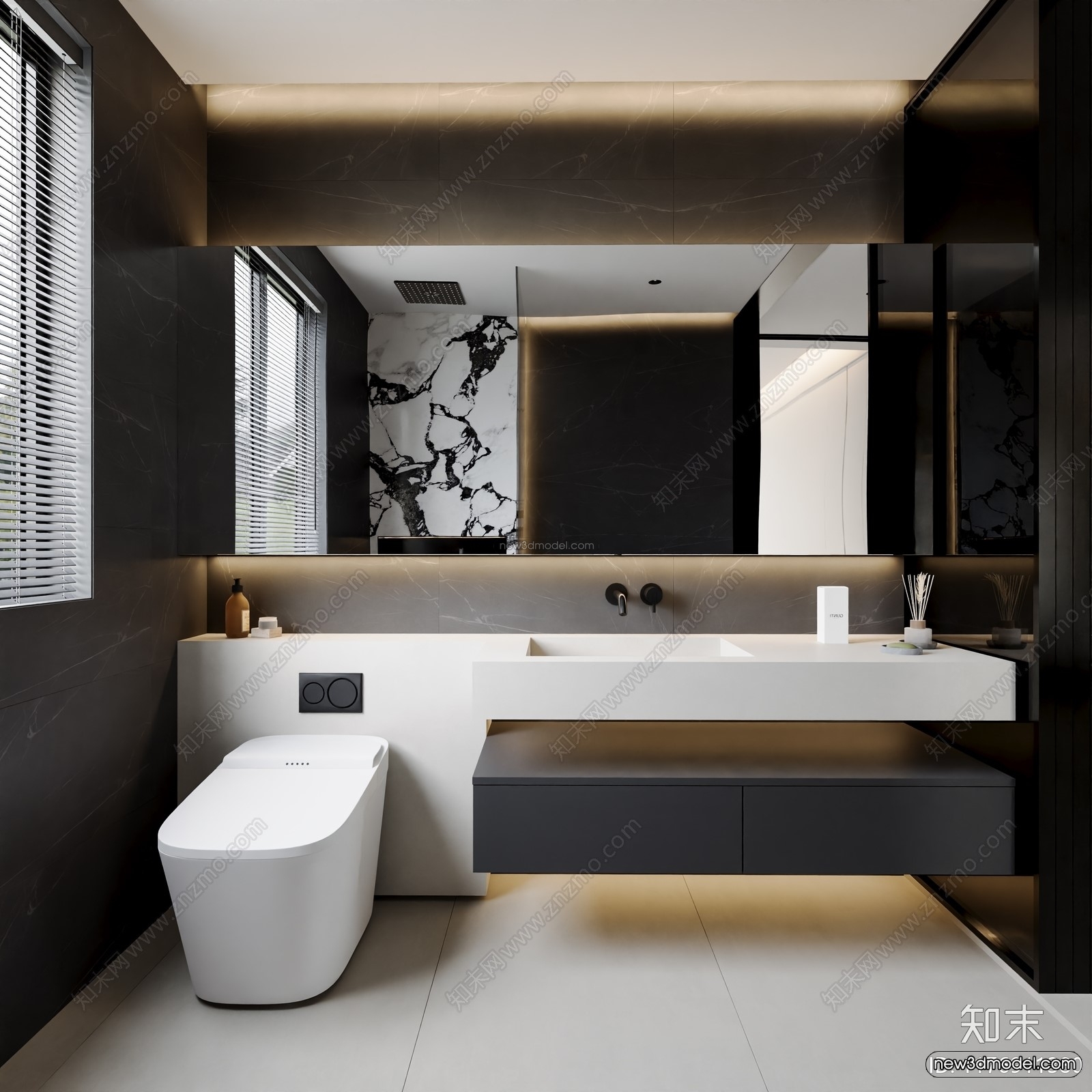 Modern Style Interior 3D Blocks and 3D Models – Bedroom 3D Scene – 493 – CORONA - thumbnail 4