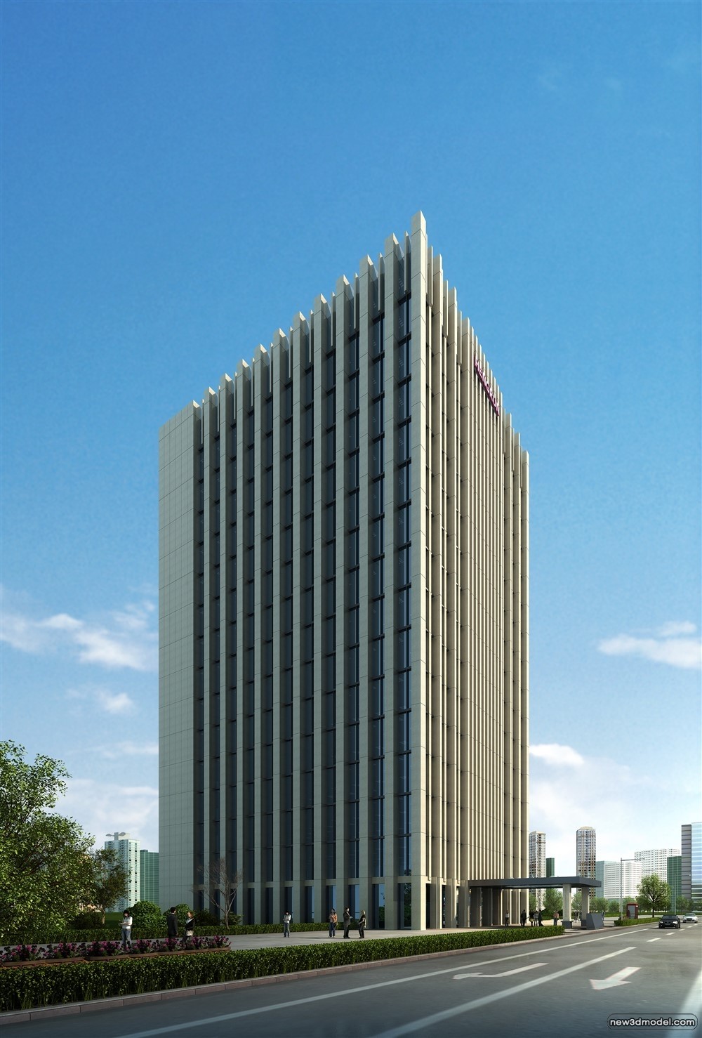 3D Models of Commercial Building – Exterior 3D Scenes – 761 – VRAY - thumbnail 3