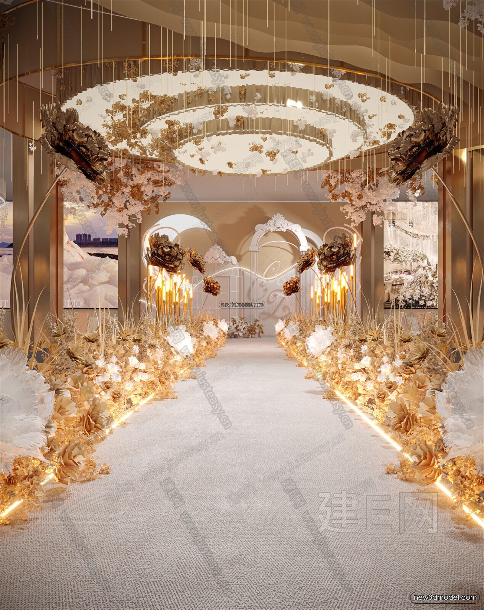 3D Model of Wedding Hall – 3D Scene – 031 – CORONA - thumbnail 3