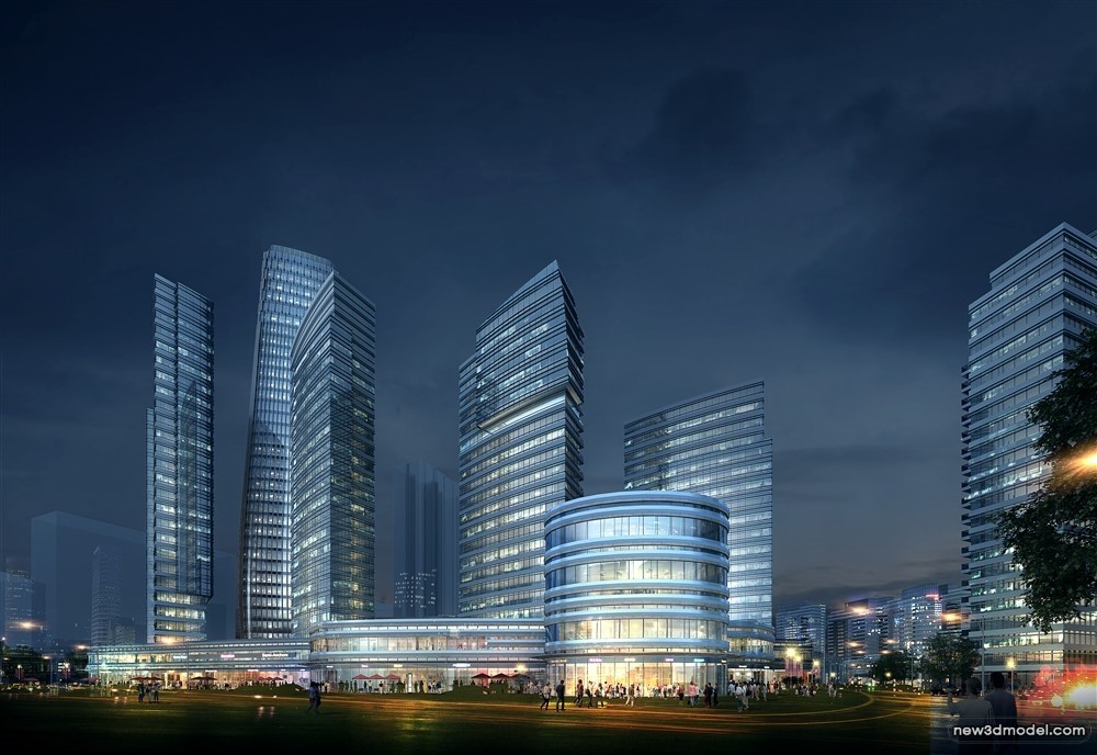 3D Models of Commercial Building – Exterior 3D Scenes – 288 – VRAY - thumbnail 5