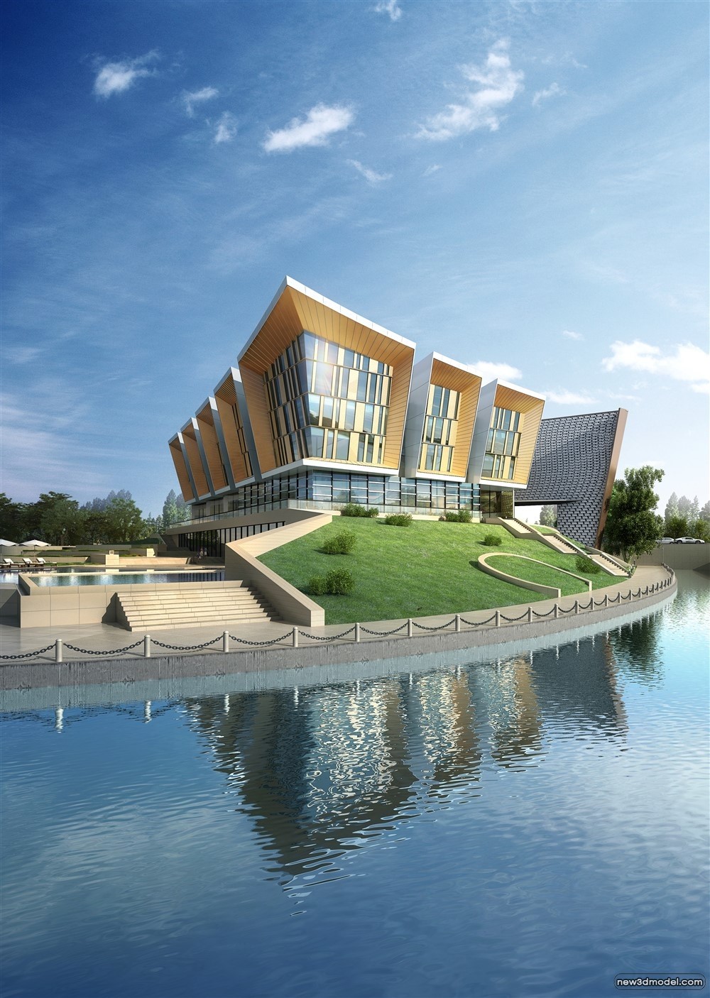 3D Models of Commercial Building – Exterior 3D Scenes – 765 – VRAY - thumbnail 4