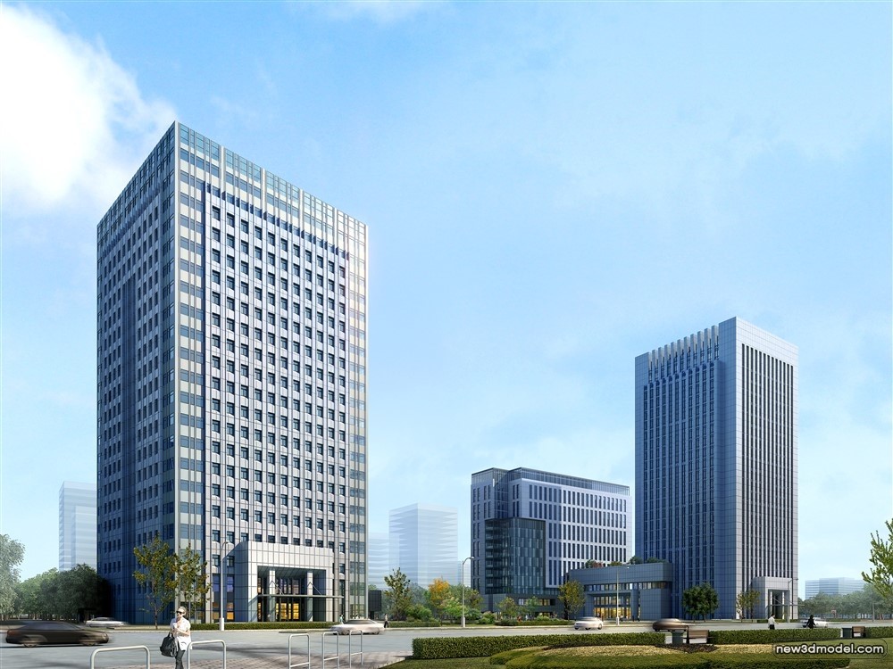 3D Models of Commercial Building – Exterior 3D Scenes – 764 – VRAY - thumbnail 3