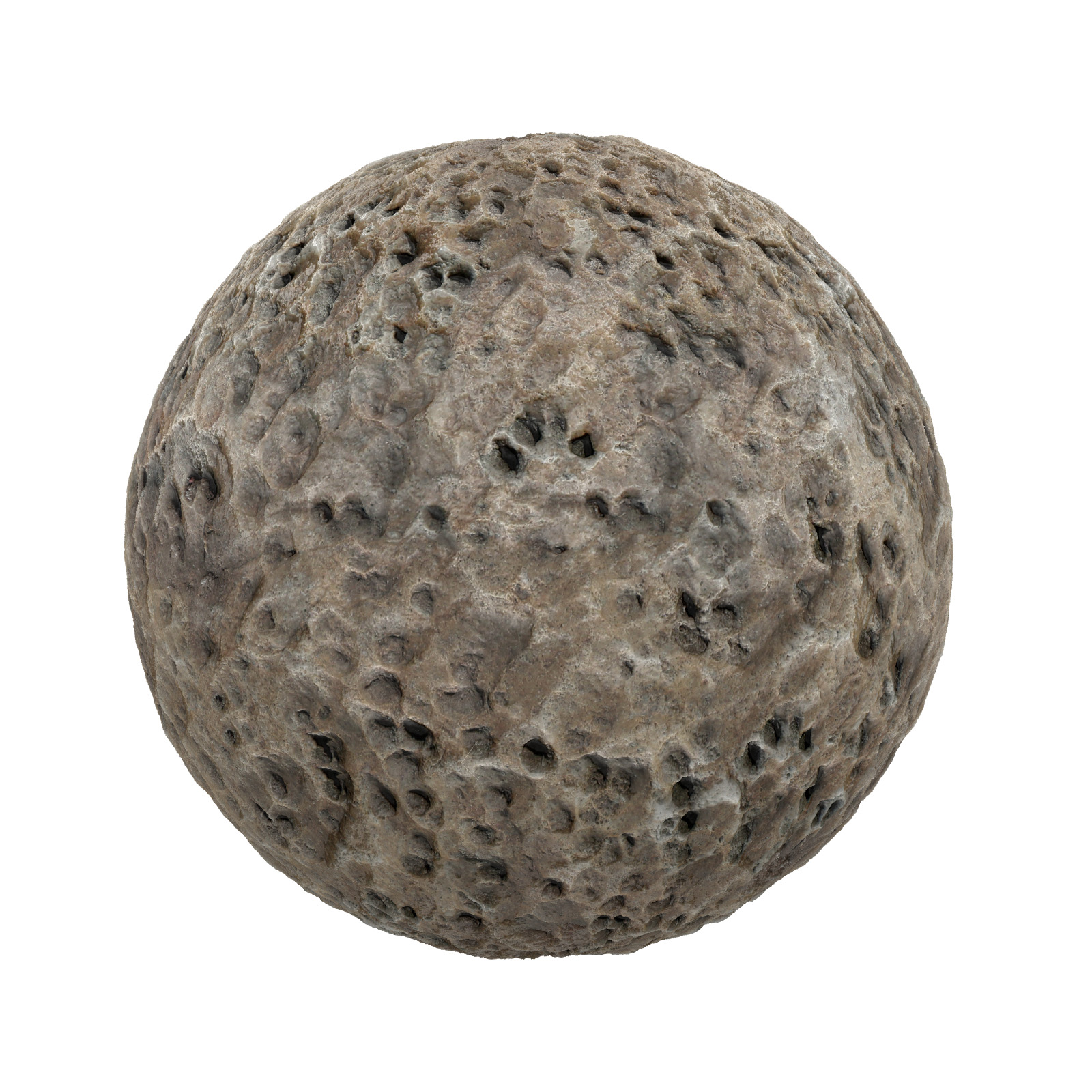 TEXTURES – STONES – CGAxis PBR Colection Vol 1 Stones – brown rock with holes - thumbnail 1