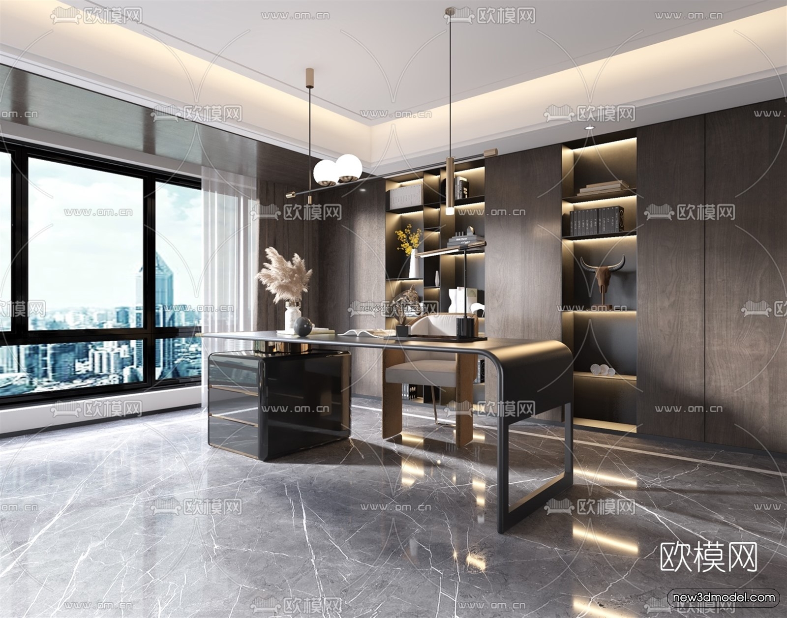 Luxury Style Interior 3D Blocks – Living Room 3D Model – 029 – VRAY - thumbnail 3