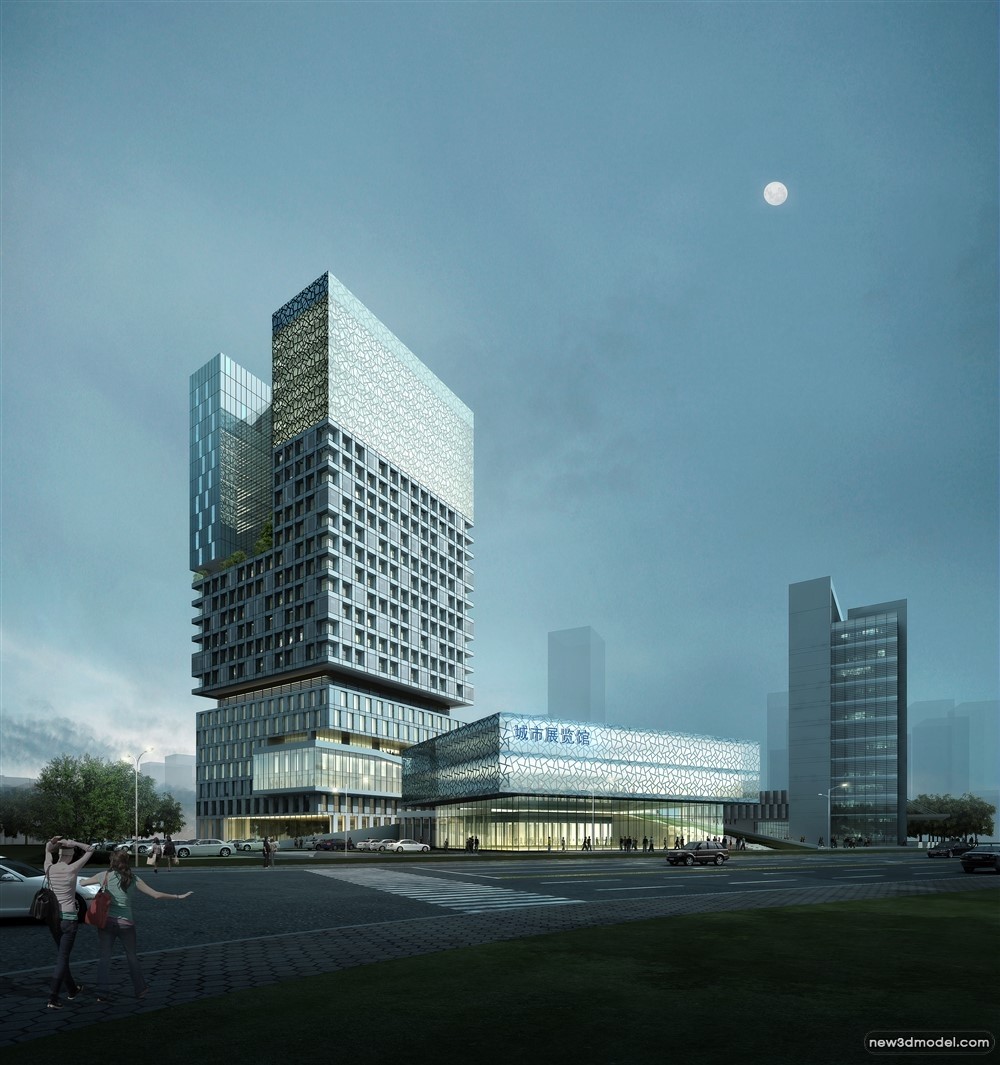 3D Models of Commercial Building – Exterior 3D Scenes – 292 – VRAY - thumbnail 2