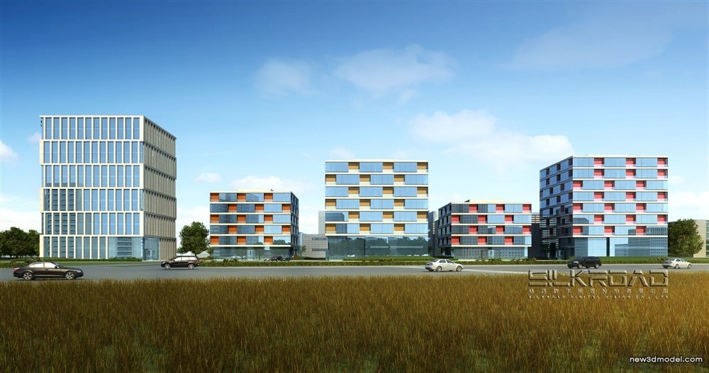 3D Models of Commercial Building – Exterior 3D Scenes – 767 – VRAY - thumbnail 3