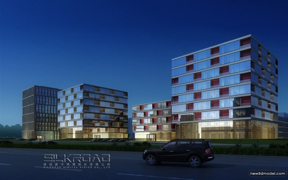 3D Models of Commercial Building – Exterior 3D Scenes – 767 – VRAY - thumbnail 4