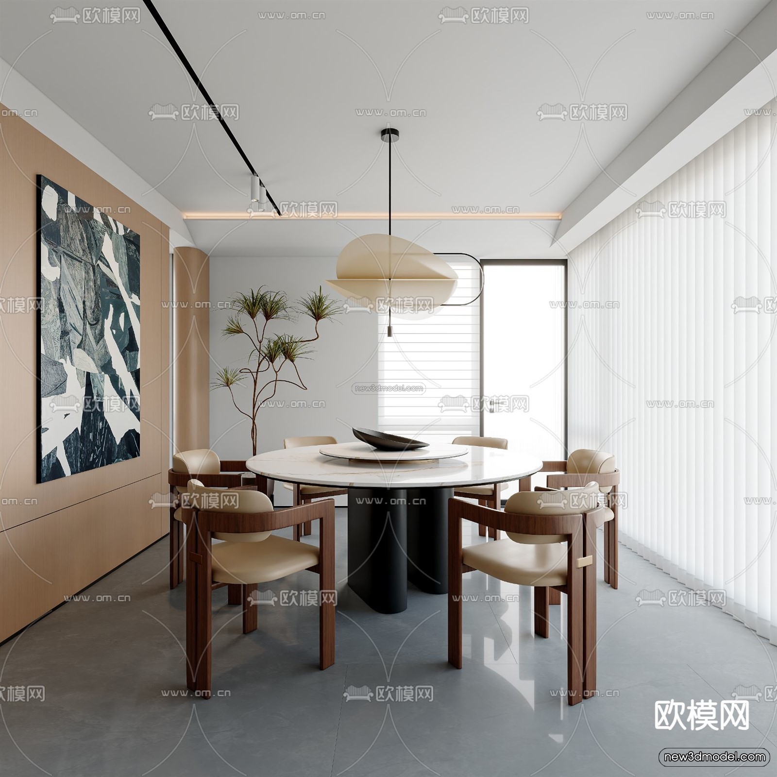 Modern Style Interior 3D Blocks and 3D Models – Living Room 3D Scene – 232 – CORONA - thumbnail 2