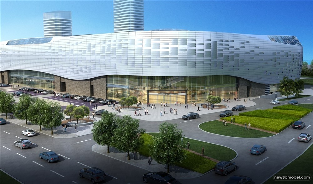 3D Models of Commercial Building – Exterior 3D Scenes – 768 – VRAY - thumbnail 2