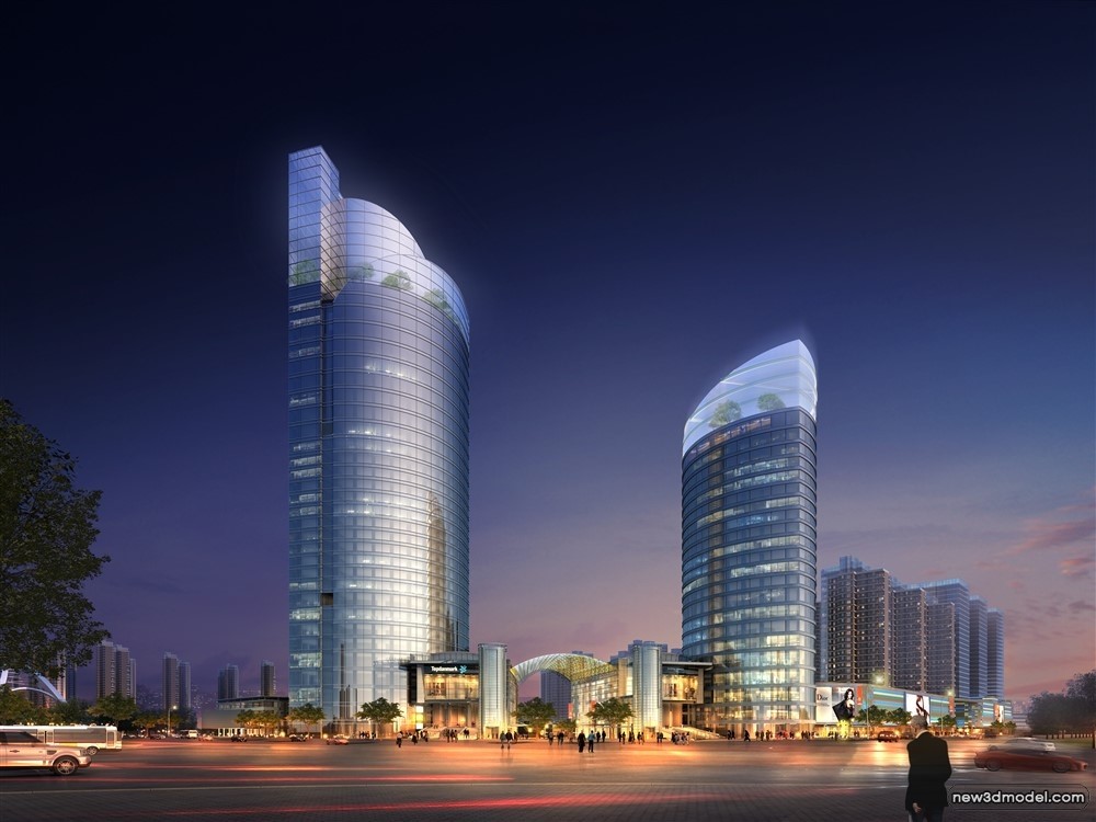 3D Models of Commercial Building – Exterior 3D Scenes – 295 – VRAY - thumbnail 4