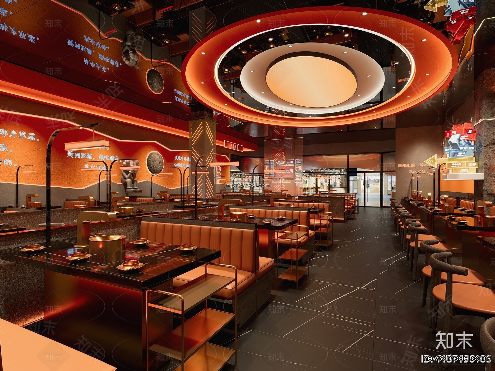 Restaurant and Fastfood 3D Scene – 3D Blocks – 084 – CORONA - thumbnail 4