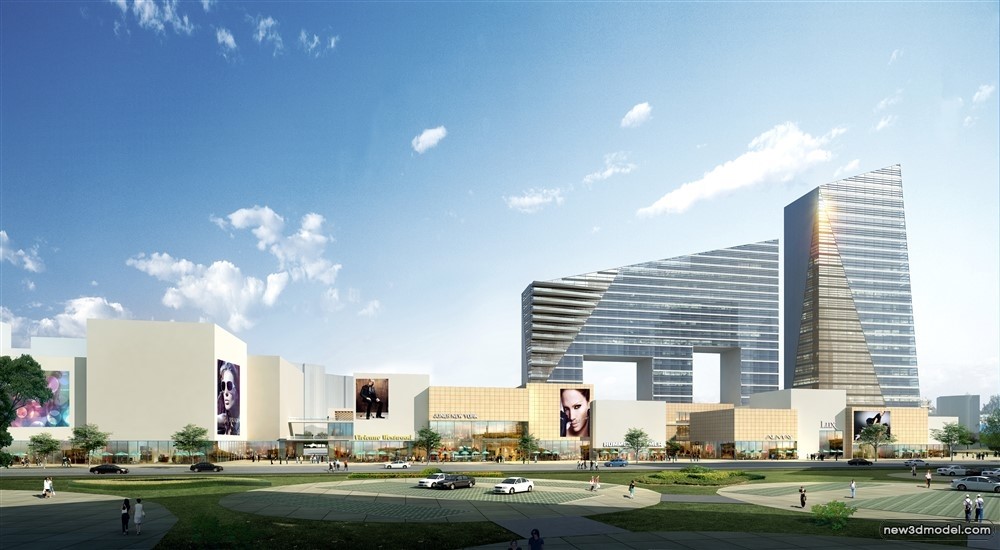 3D Models of Commercial Building – Exterior 3D Scenes – 769 – VRAY - thumbnail 3