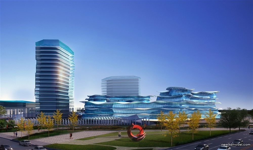 3D Models of Commercial Building – Exterior 3D Scenes – 297 – VRAY - thumbnail 2