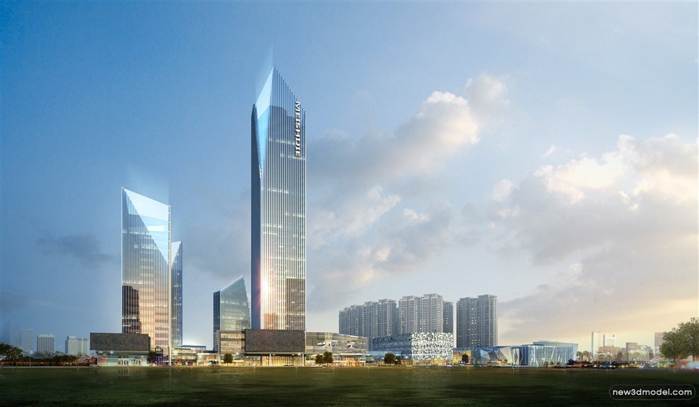 3D Models of Commercial Building – Exterior 3D Scenes – 771 – VRAY - thumbnail 5