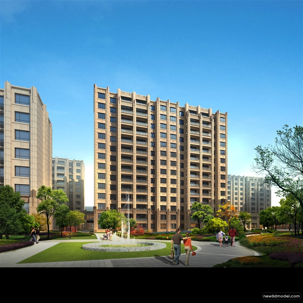 3D Models of Commercial Building – Exterior 3D Scenes – 521 – VRAY - thumbnail 4