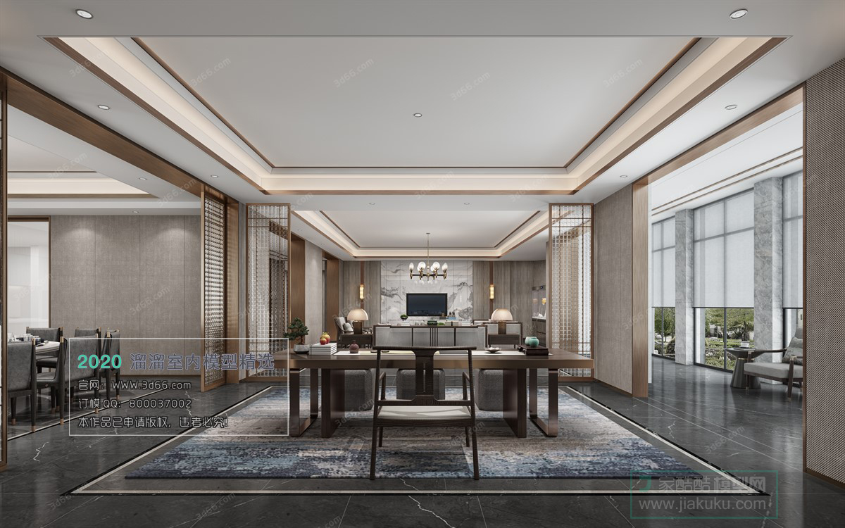 INTERIOR – 3D MODELS – CHINESE STYLE – 012 - thumbnail 1