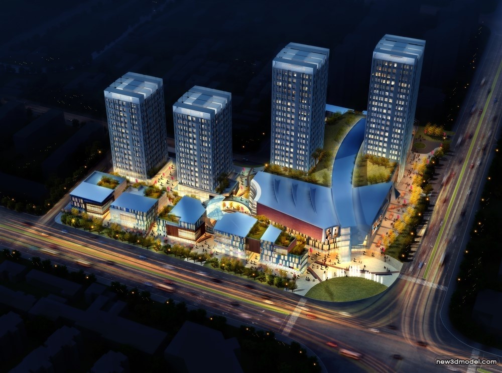 3D Models of Commercial Building – Exterior 3D Scenes – 300 – VRAY - thumbnail 5