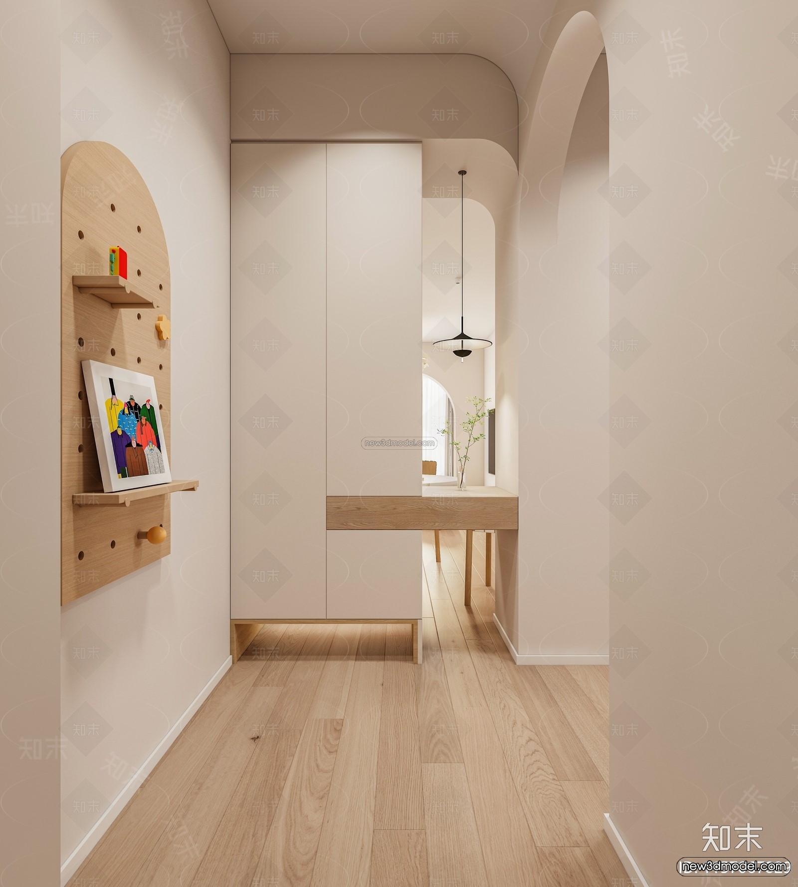 Nordic Style Interior 3D Blocks – Living Room 3D Model – 188 – VRAY - thumbnail 2