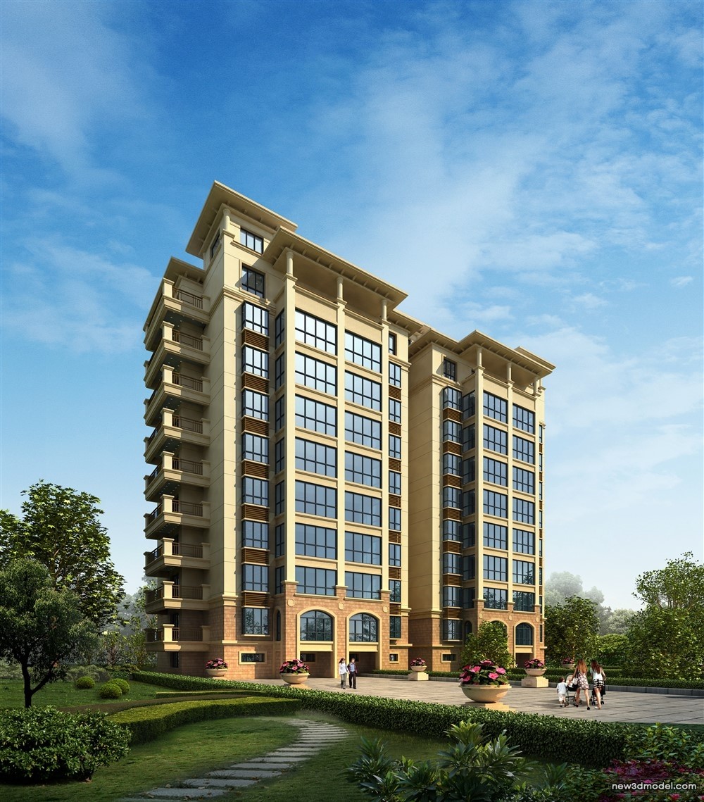 3D Models of Commercial Building – Exterior 3D Scenes – 772 – VRAY - thumbnail 2