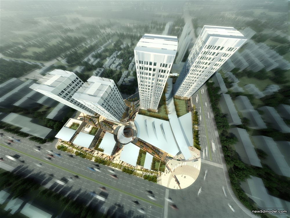 3D Models of Commercial Building – Exterior 3D Scenes – 300 – VRAY - thumbnail 4