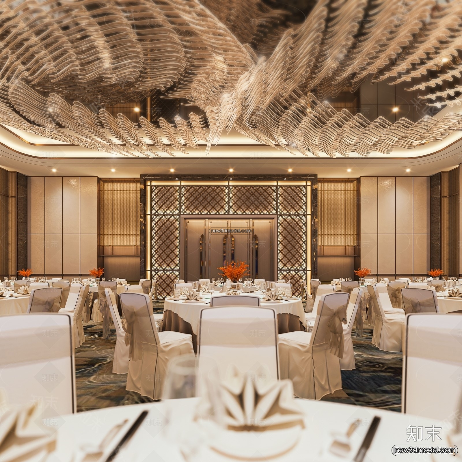 3D Model of Wedding Hall – 3D Scene – 075 – VRAY - thumbnail 2
