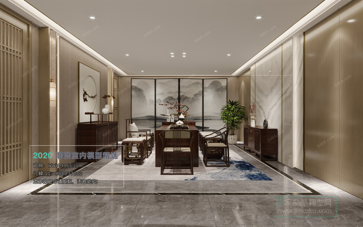 INTERIOR – 3D MODELS – CHINESE STYLE – 024 - thumbnail 1