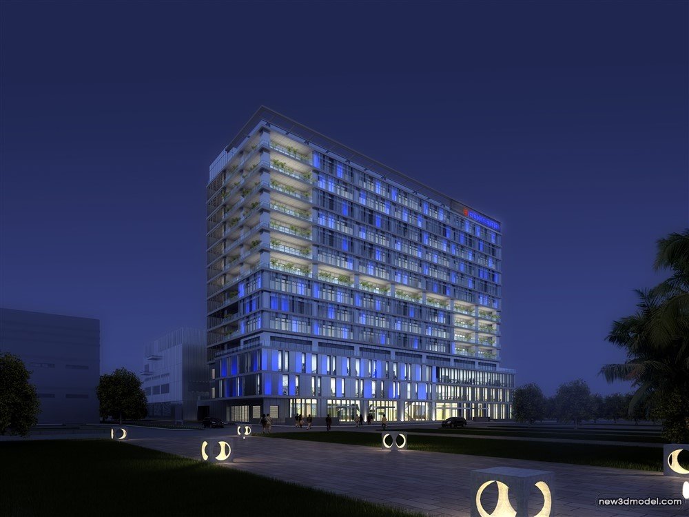 3D Models of Commercial Building – Exterior 3D Scenes – 302 – VRAY - thumbnail 2