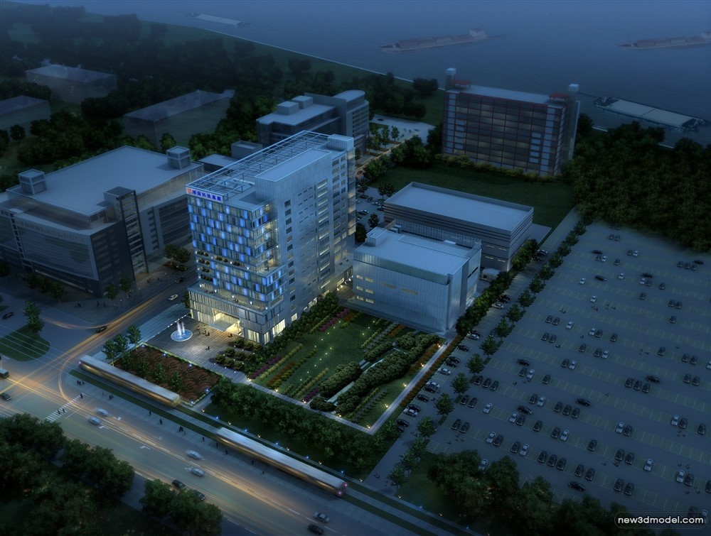 3D Models of Commercial Building – Exterior 3D Scenes – 302 – VRAY - thumbnail 4