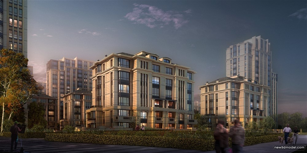 3D Models of Commercial Building – Exterior 3D Scenes – 303 – VRAY - thumbnail 2