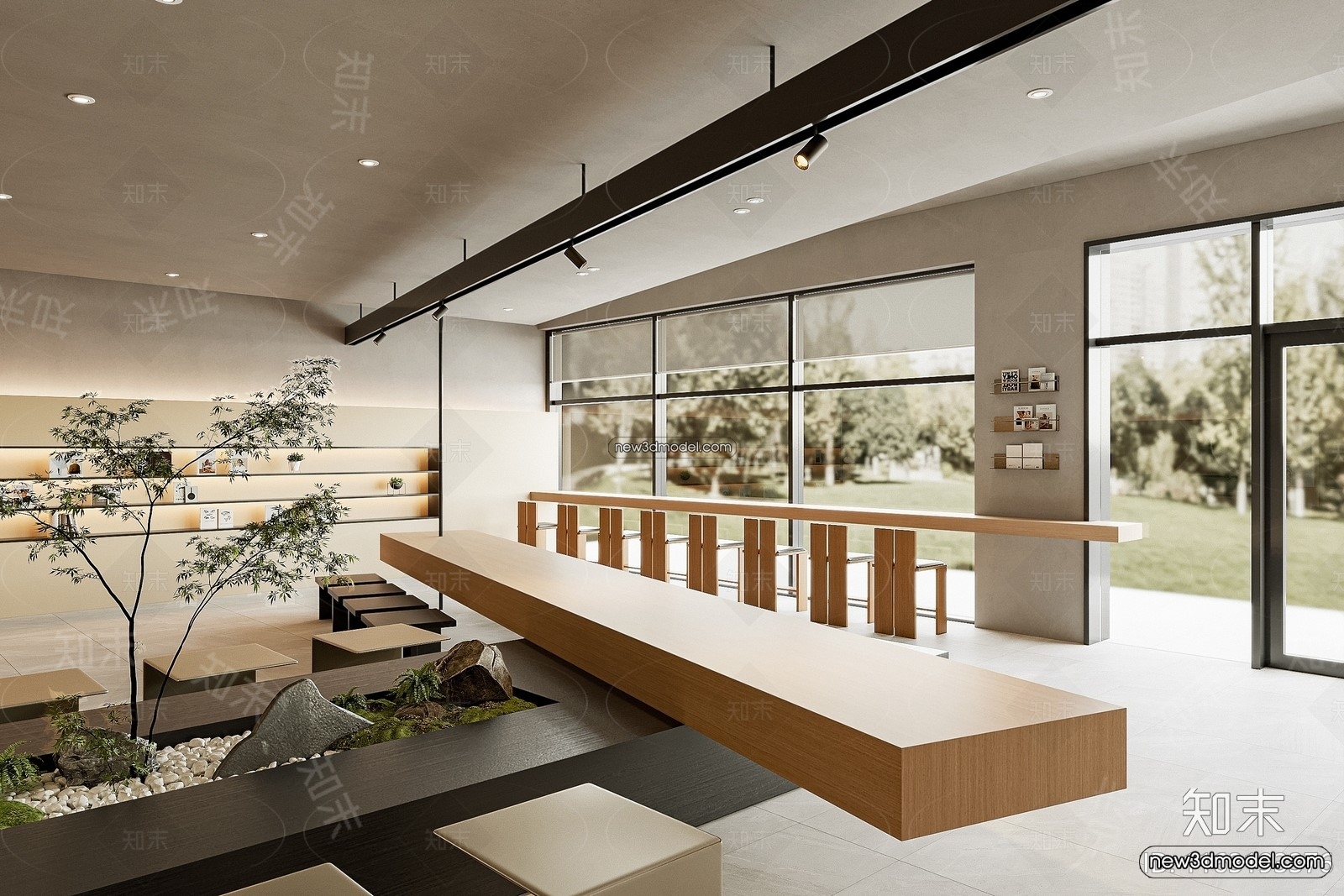 Restaurant and Fastfood 3D Scene – 3D Blocks – 114 – VRAY - thumbnail 3