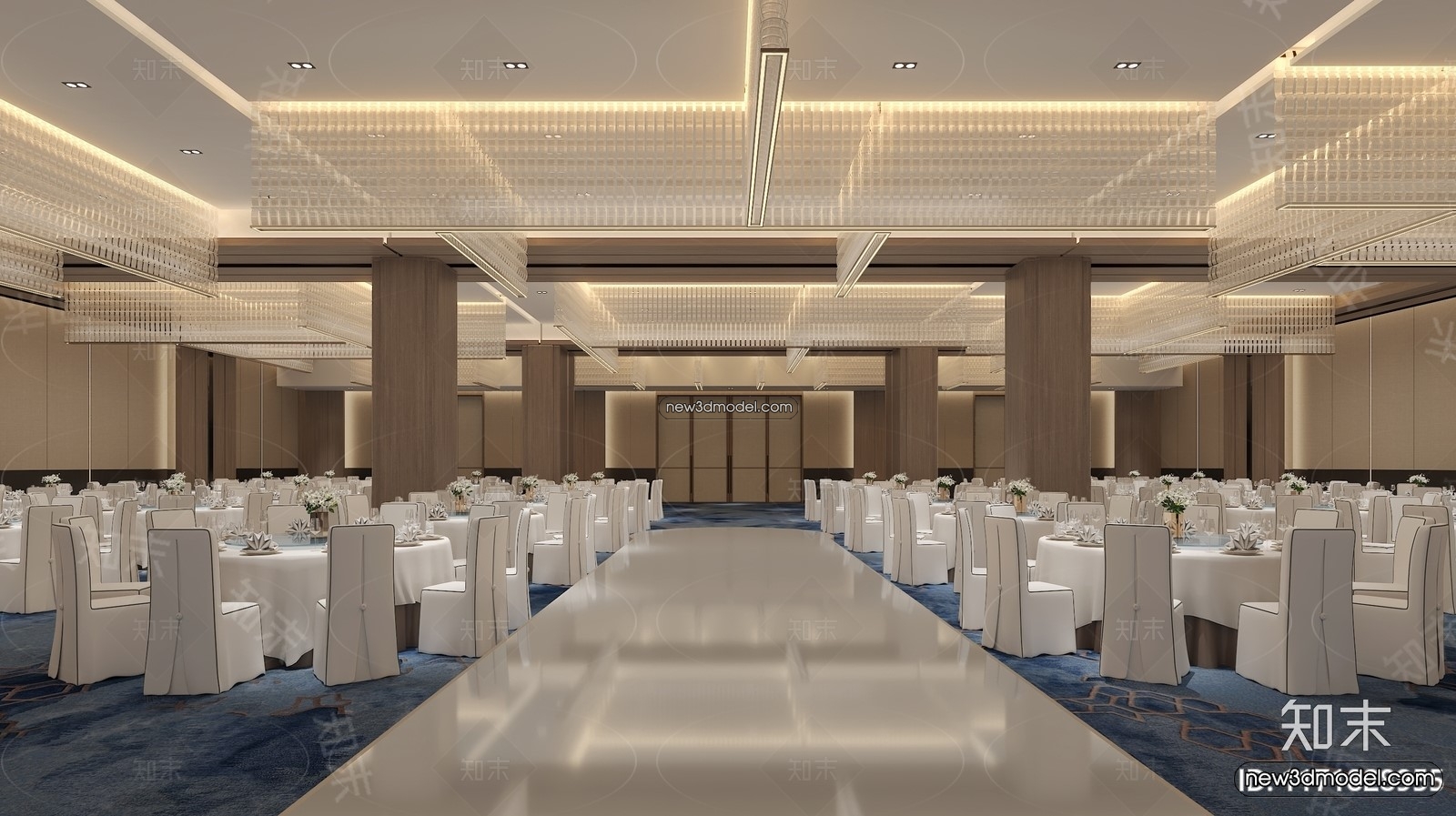 3D Model of Wedding Hall – 3D Scene – 082 – VRAY - thumbnail 2