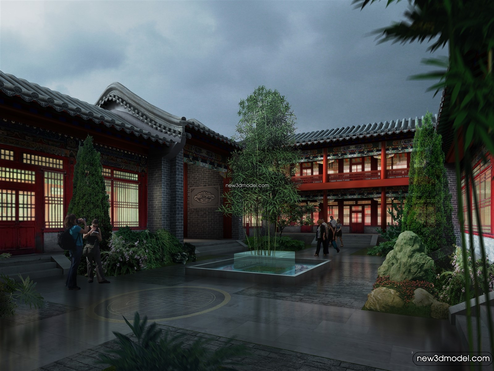 Exterior 3D Models of Pagoda – 3D Scenes – 084 – VRAY - thumbnail 2