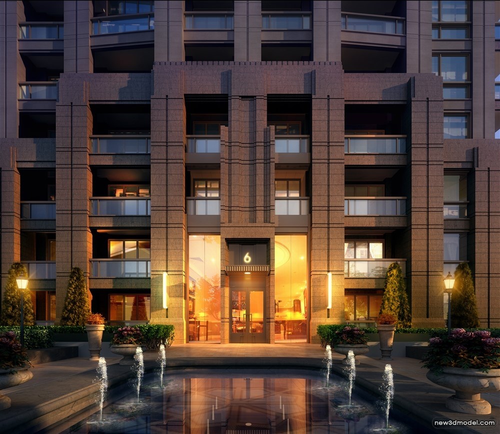3D Models of Commercial Building – Exterior 3D Scenes – 775 – VRAY - thumbnail 3