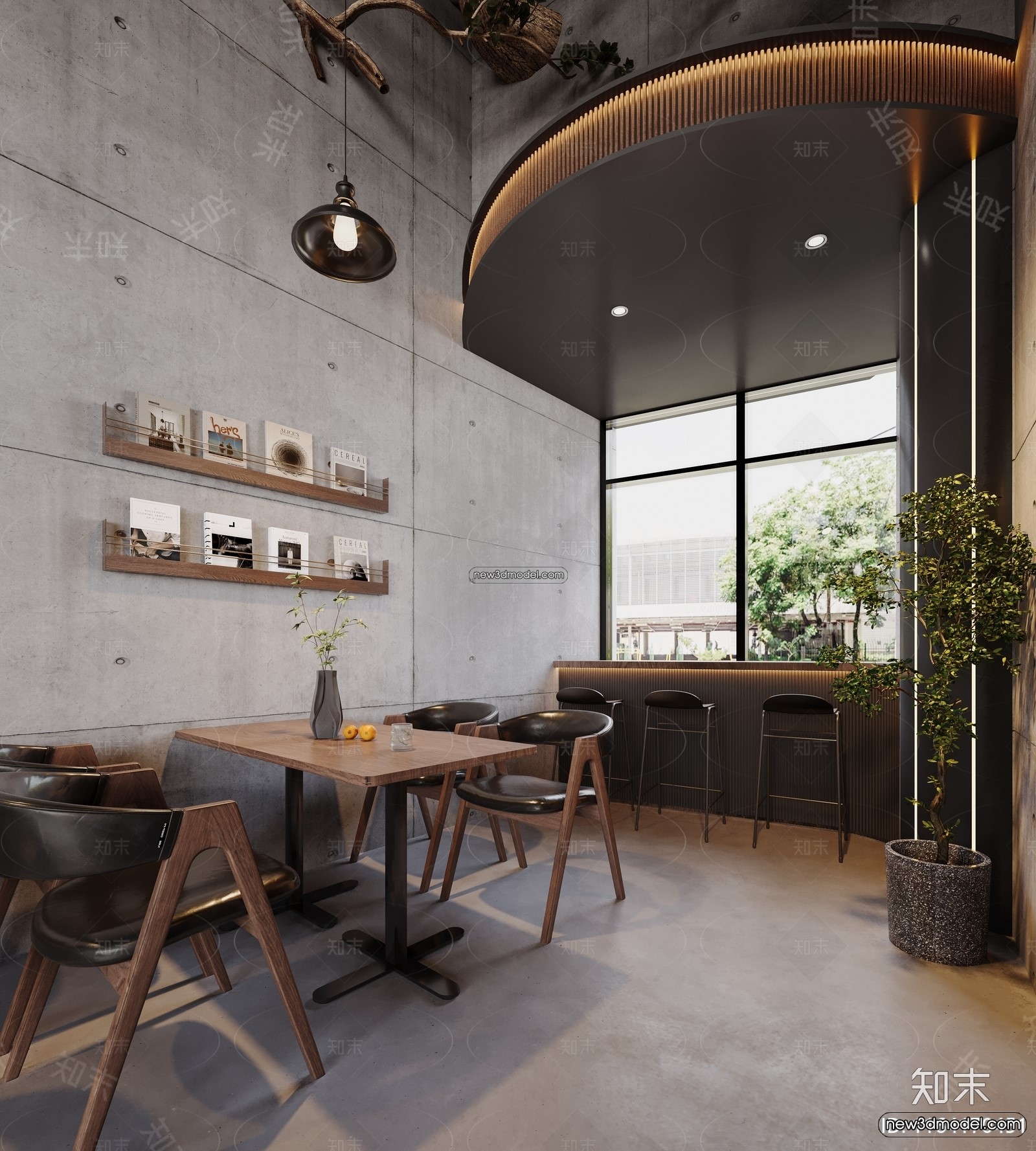 Restaurant and Fastfood 3D Scene – 3D Blocks – 118 – CORONA - thumbnail 2