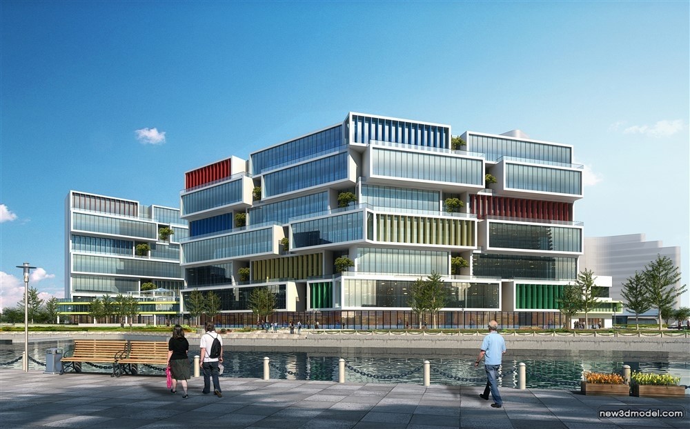 3D Models of Commercial Building – Exterior 3D Scenes – 776 – VRAY - thumbnail 4