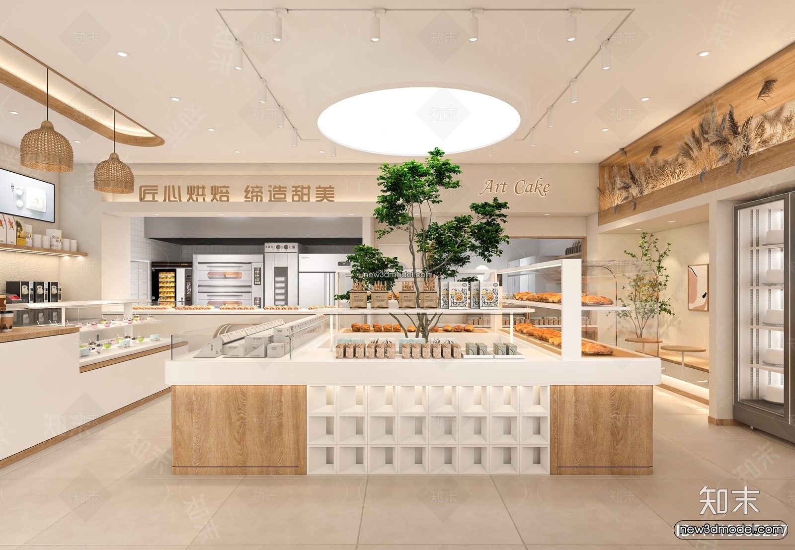 Restaurant and Fastfood 3D Scene – 3D Blocks – 121 – VRAY - thumbnail 4