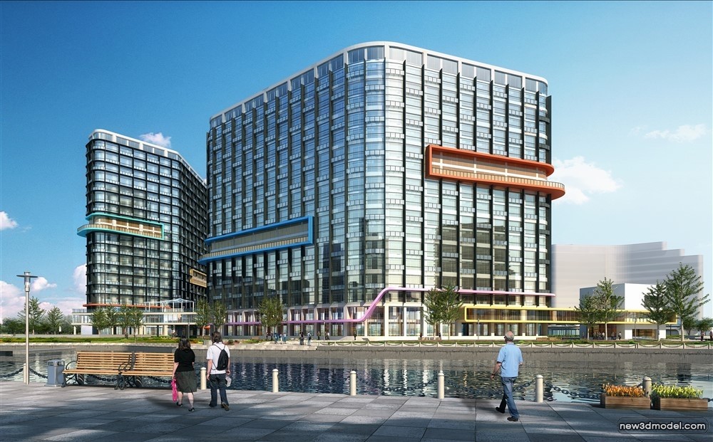 3D Models of Commercial Building – Exterior 3D Scenes – 776 – VRAY - thumbnail 5
