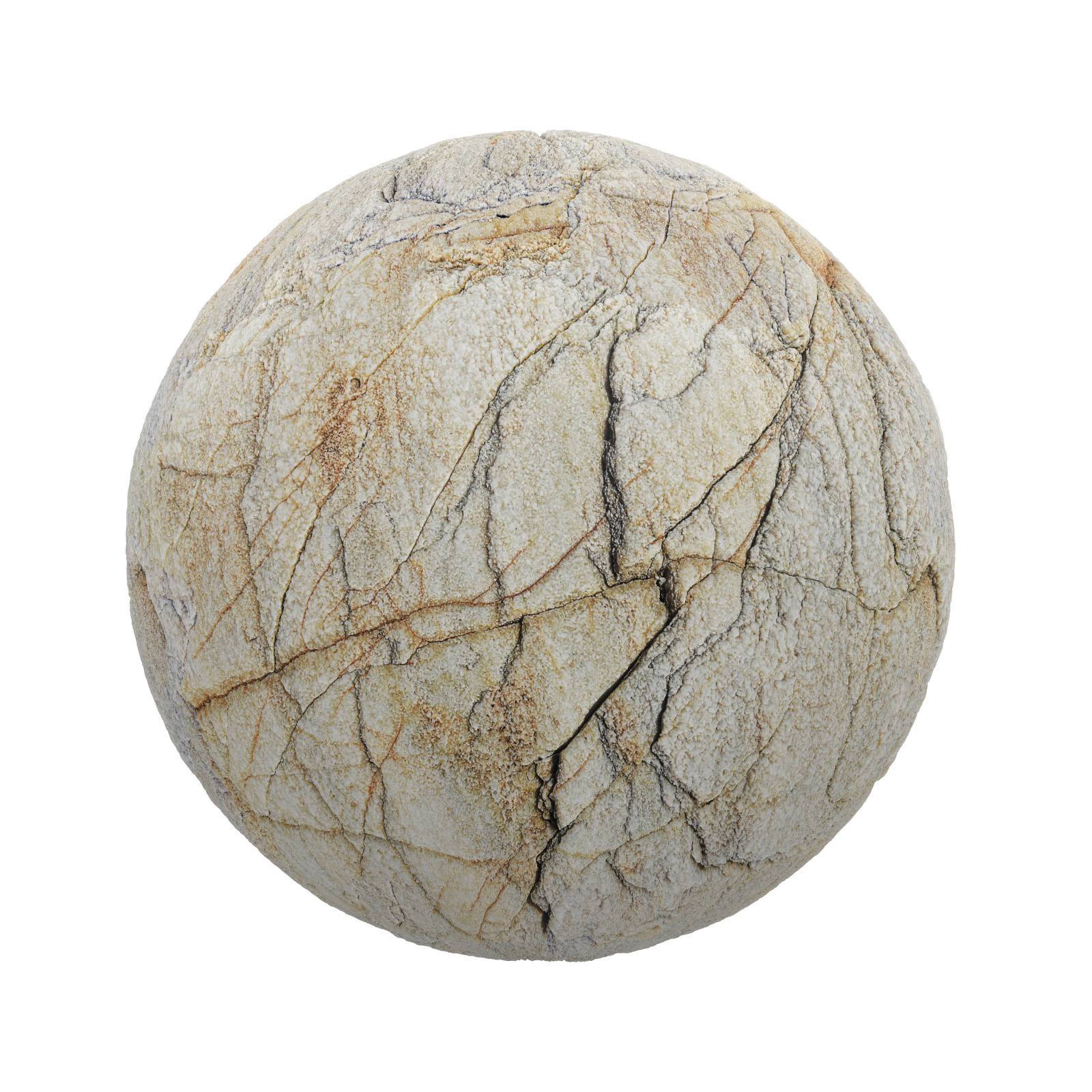 TEXTURES – STONES – CGAxis PBR Colection Vol 1 Stones – cracked yellow stone - thumbnail 1