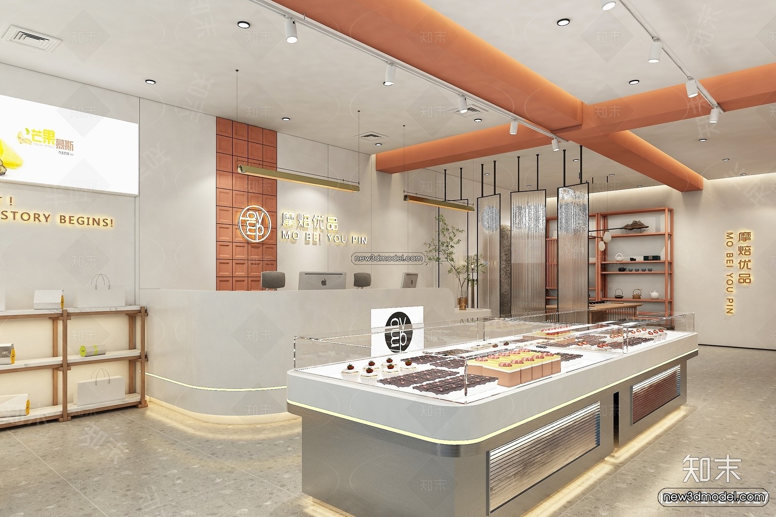 Restaurant and Fastfood 3D Scene – 3D Blocks – 130 – VRAY - thumbnail 3