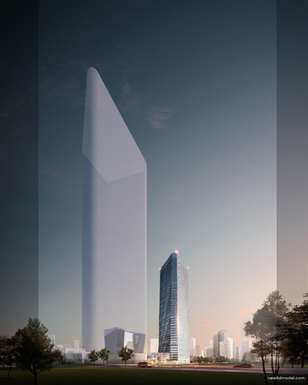 3D Models of Commercial Building – Exterior 3D Scenes – 307 – VRAY - thumbnail 5
